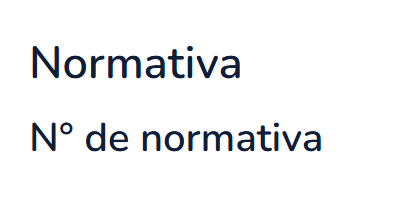 Ejemplo de nro de normativa